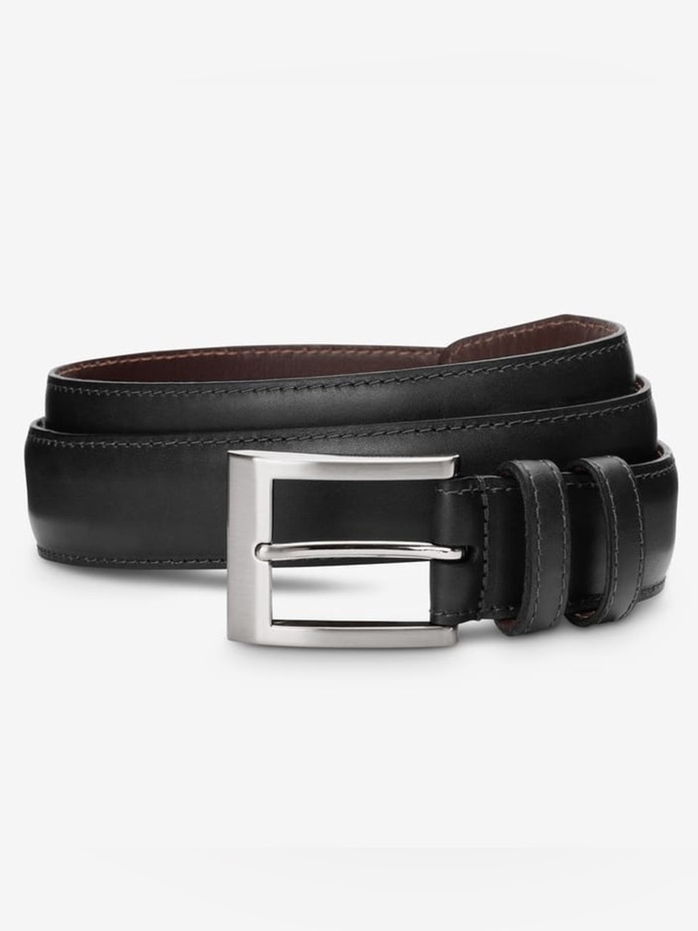 NWOT Allen Edmonds Wide Basic Leather Dress Belt 46 Black